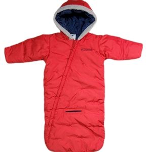 Columbia Kids Red Hooded Puffer Bunting